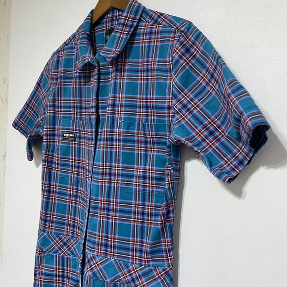Wildfang Blue and Red Plaid Jumpsuit MEDIUM - Picture 9 of 15